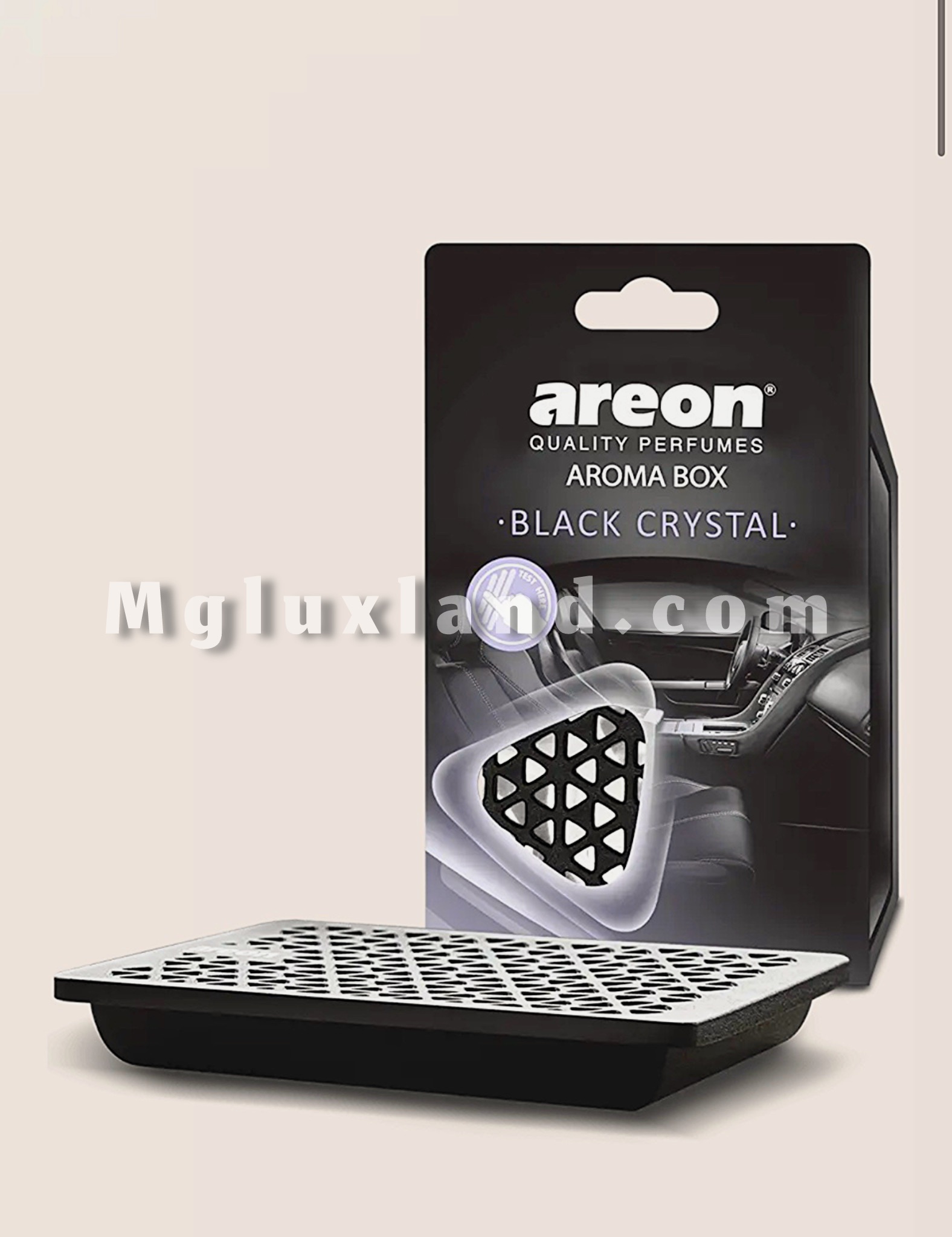 خوشبوکننده خودرو آرئون مدل آروماباکس با رایحه بلک کریستال | Areon Aroma Box Black Crystal Car Air Freshener