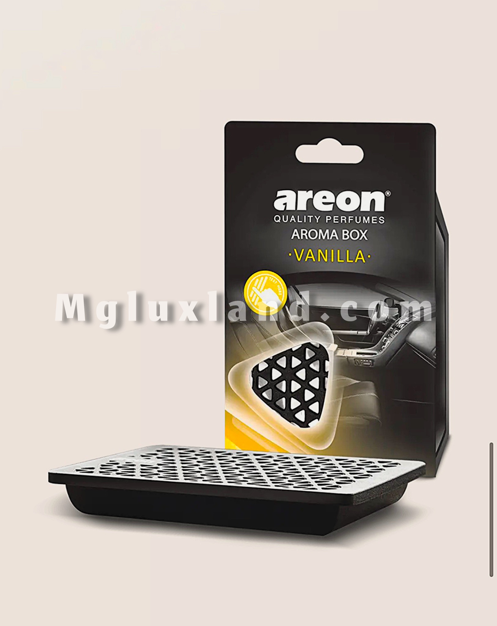 خوشبوکننده خودرو آرئون مدل آروماباکس با رایحه وانیل | Areon Aroma Box Vanilla Car Air Freshener