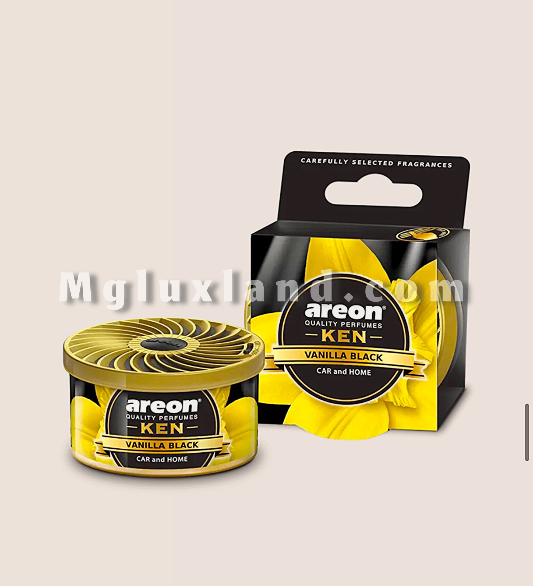 خوشبوکننده خودرو آرئون مدل Ken با رایحه وانیل بلک | Areon Ken Vanilla Black Car Air Freshener