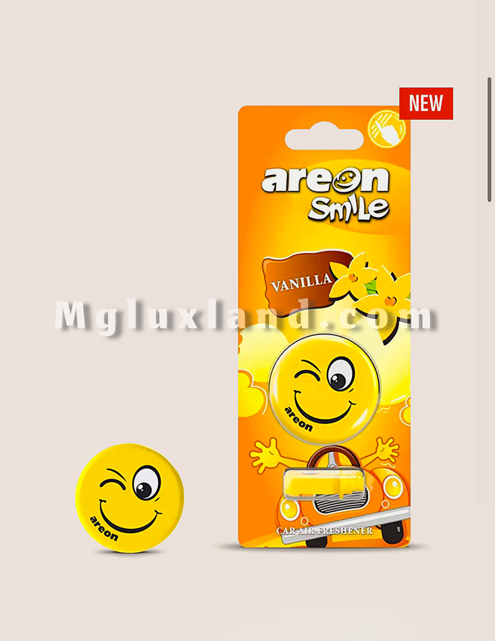 خوشبوکننده خودرو آرئون مدل کارتی Smile – رایحه وانیل